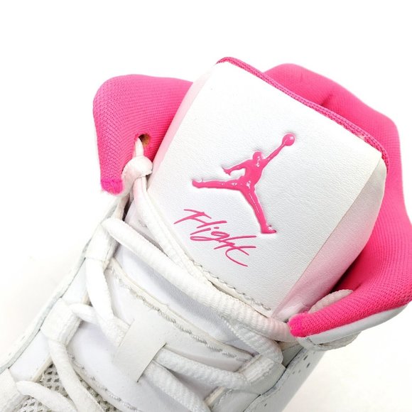 Jordan Flight Origin 2 Girls Shoes Size 7.5Y White Pink Sneakers 718075-100 - Picture 4 of 10